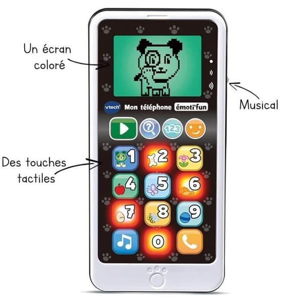 VTECH - My Emoti'Fun Phone - Svart