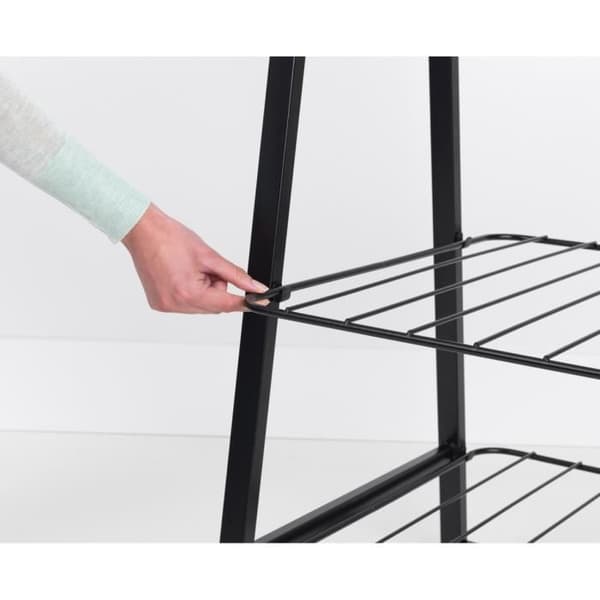Kledingrek - Brabantia - Linn - Svart - Bamboe - 2 justerbara brickor