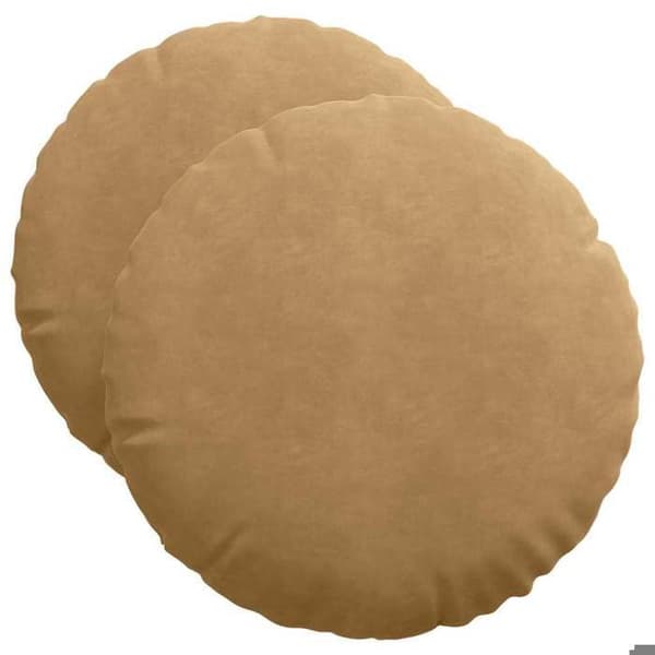 vidaXL Sittkuddar 2 st Brun Ø50 x 19 cm Sammet 42014182