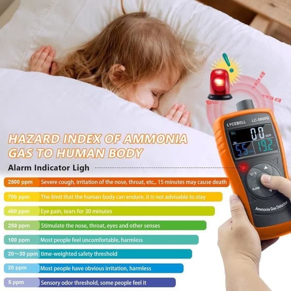 Ammoniakdetektor Pro LC-5800G NH3