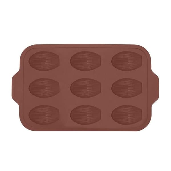 Moule Point Virgule 9 madeleines i silikon 37x23x2cm Brun
