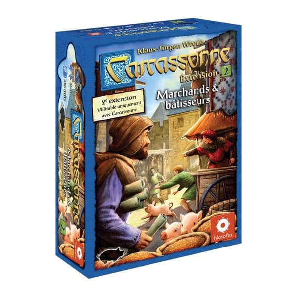 Strategispel Asmodee Carcassonne Utvidgning 2 Handelsmän och Byggare