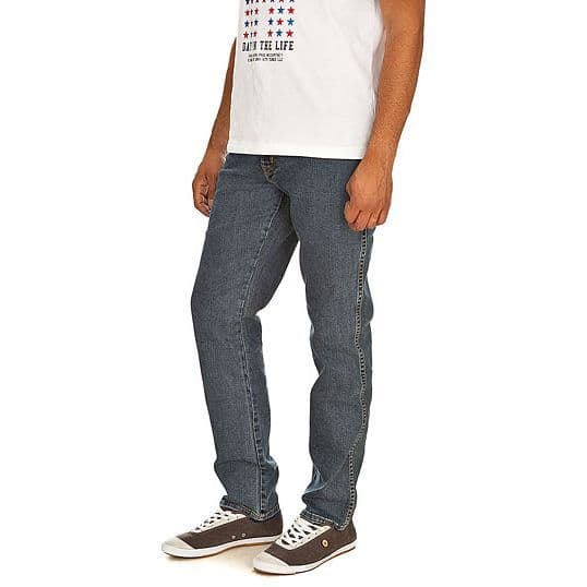 Jeans - WRANGLER - Texas Stretch Stonewash - Bred passform för män - Blå