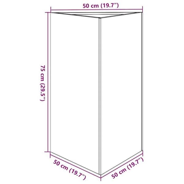 vidaXL Blomlådor 2 st triangulär 50x43x75 cm galvaniserat stål 851182