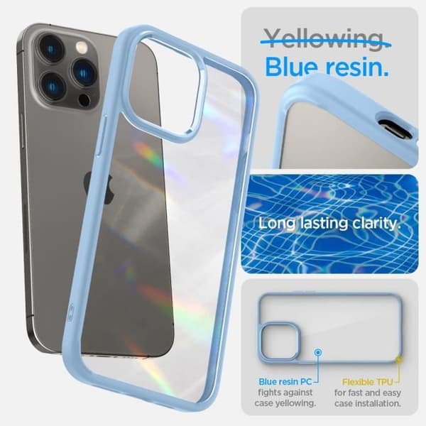 Coque - SPIGEN - iPhone 14 Pro - Blå - Designskydd - Hård