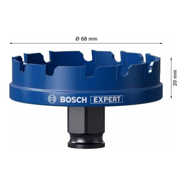 Borrkrona - BOSCH - 2608900501 - Diameter 68 mm - Längd 40 mm - Precisionkarbid