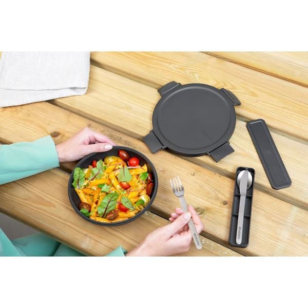 MAKE&TAKE LUNCH BOX PORTAVIVANDE RUND 1L MÖRKGREY