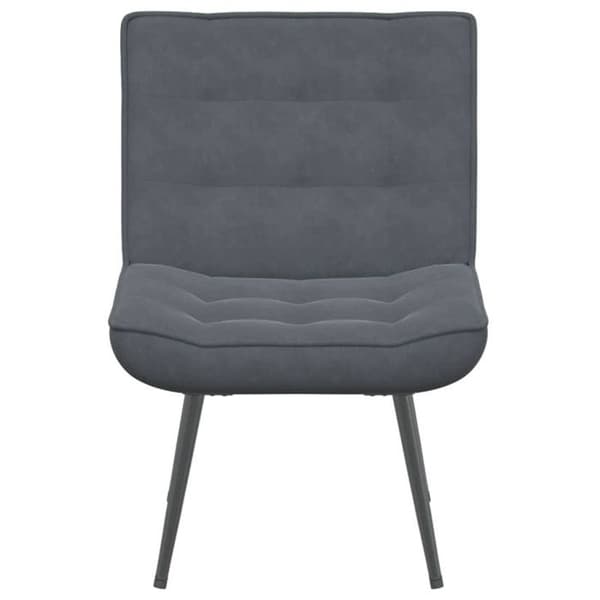 Mörkgrå avslappningsstol 64x74x84 cm sammet