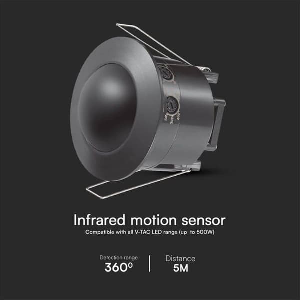 V-TAC VT-8029 23679 Svart rörelsesensor