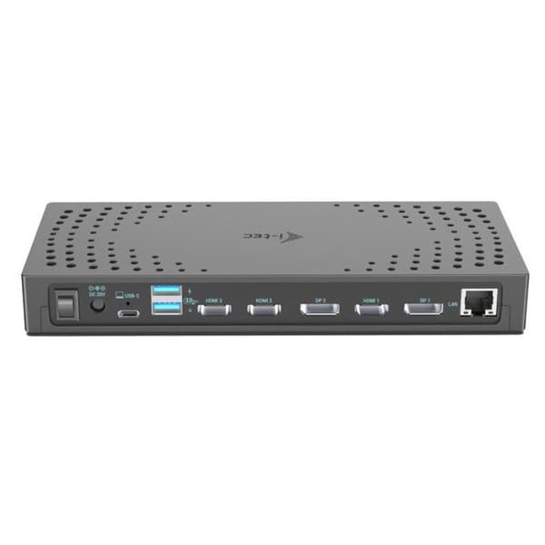 USB 3.0/USB-C dock - I-Tec - Thunderbolt 3x 4K Gen 2 - Strömförsörjning 100W - Svart - One size