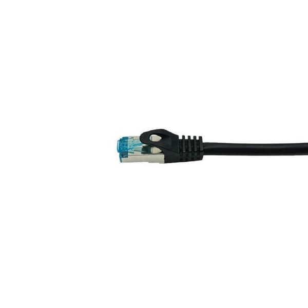Ethernet-kabel Cat.6A - Utrustning - 5m - S/FTP - Vinklad - Svart