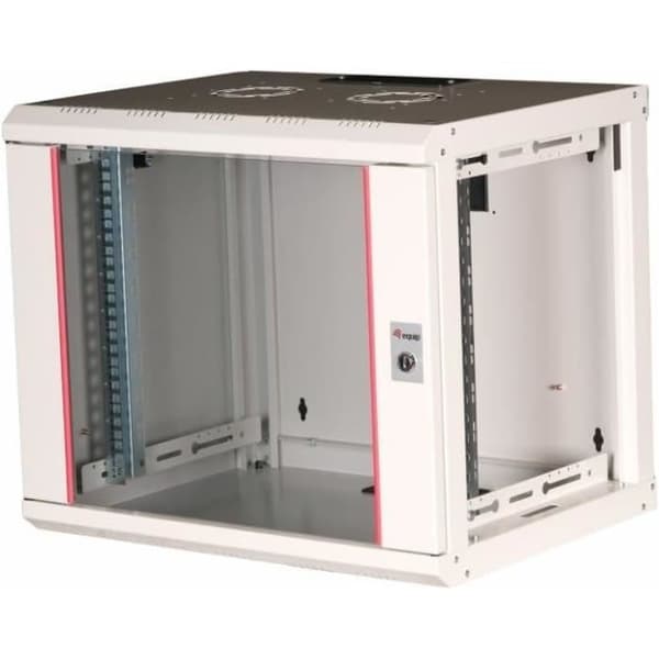 Utrustningsskåp för server 19 09U 600 x 450 mm med grått glasdörr