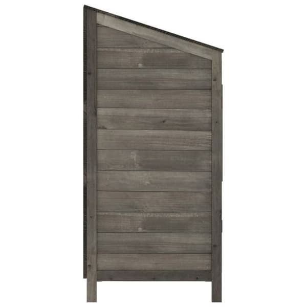vidaXL Trädgårdsbod Antracit 55x52x112 cm Solid granträ 152180
