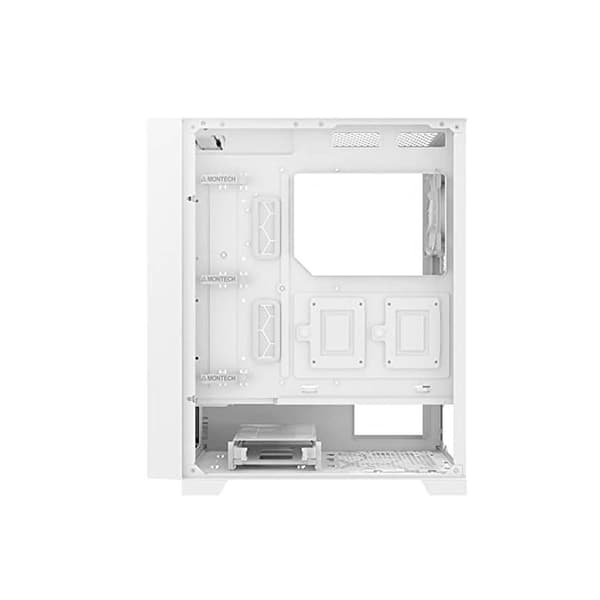 Mellanstor ATX-chassi - Montech - Air 1000 Lite - Vit - Glasfront - Utmärkt Ventilation