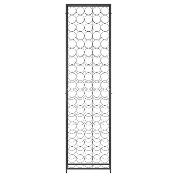 Vinflaskställ - Svart - 95 flaskor - Smitt järn - 54x18x200cm