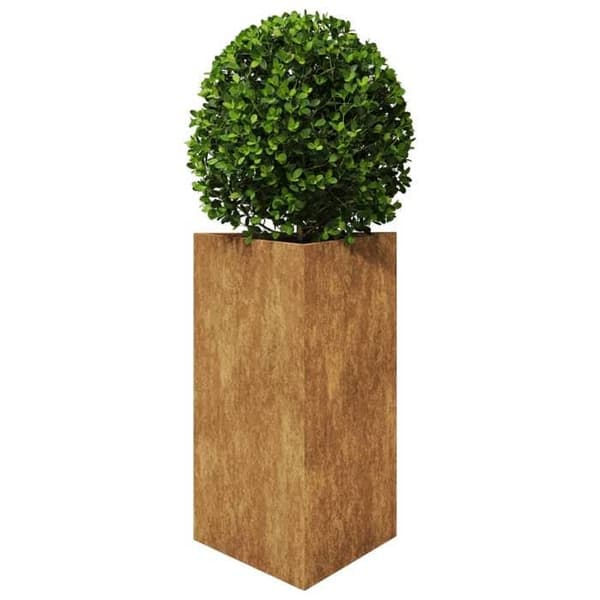 vidaXL Blomlådor 2 st triangulära 50x43x75 cm cortenstål 851184