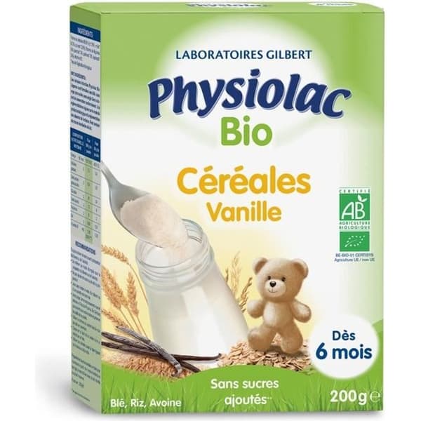Physiolac Bio Cerealier Vanilj +6m 200g