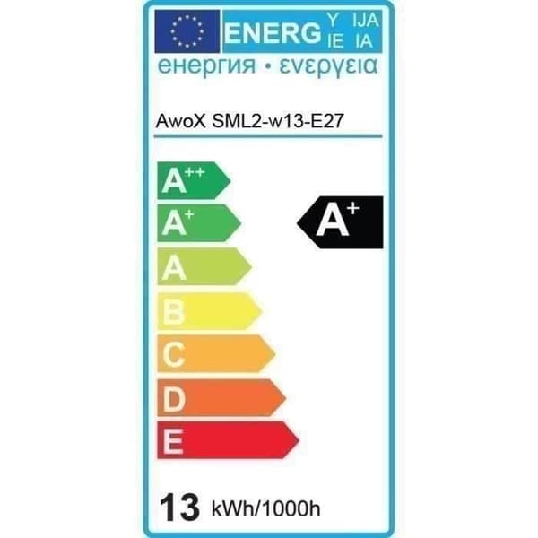 AWOX E27 vit LED-lampa ansluten bluetooth SML2-W13-E27