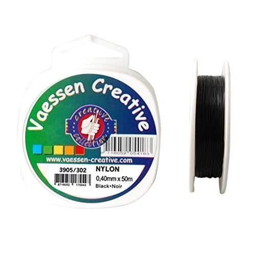 Nylontråd - VAESSEN CREATIVE - 0.4mm - 50m - Svart - Icke-elastisk