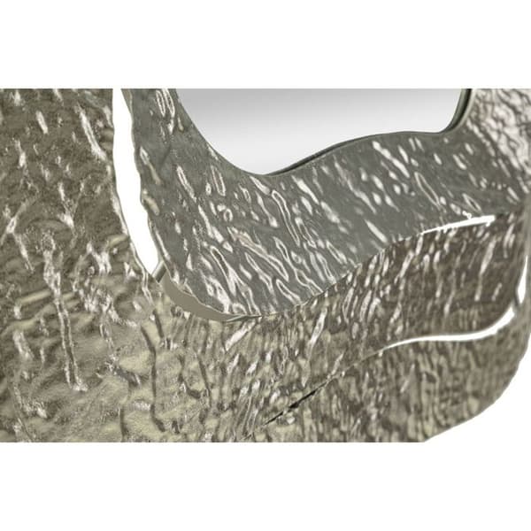 Väggspegel i silverfärgad metall cm 74x7x79.