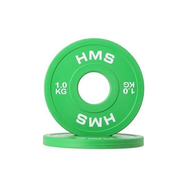 Viktskiva - HMS - CBRS10 - Stål och gummi - 2 x 1 kg - Grön