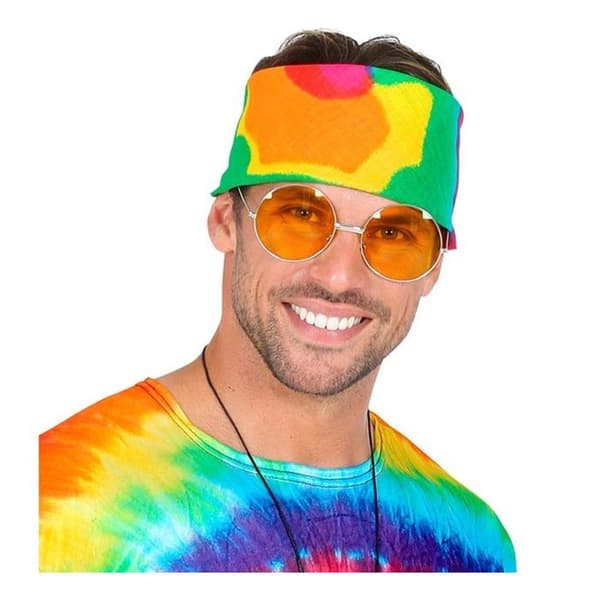 Multifärgad hippie tie-dye sjal 55x55 cm
