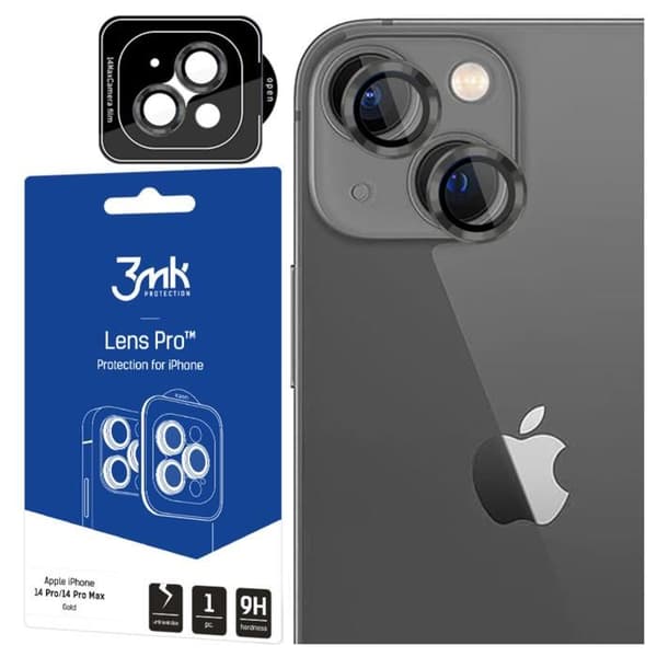 Skydd för kameramål 3MK för iPhone 14 Plus med grafitram