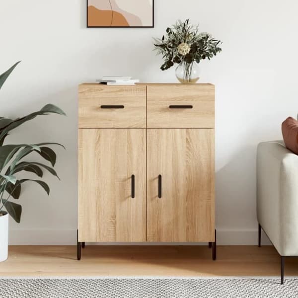 vidaXL Buffé eksonoma 69,5x34x90 cm ingenjörsträ 827991