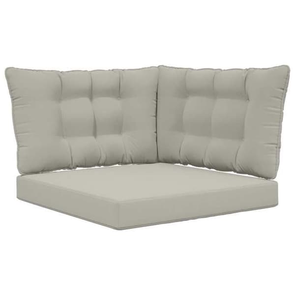 vidaXL Utomhussoffkudde 3 st Grå Polyester, Modern skumkudde för utomhus 900915