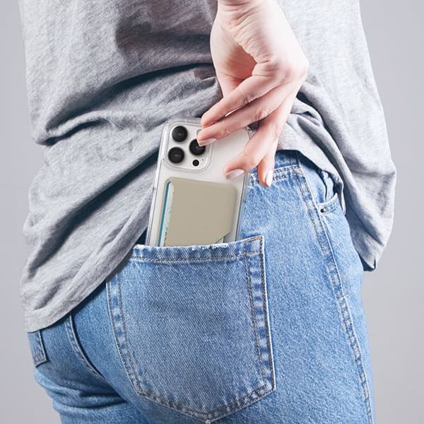 Plånbok - SPECK - ClickLock Wallet - MagSafe - Ljus ek - Magnetisk