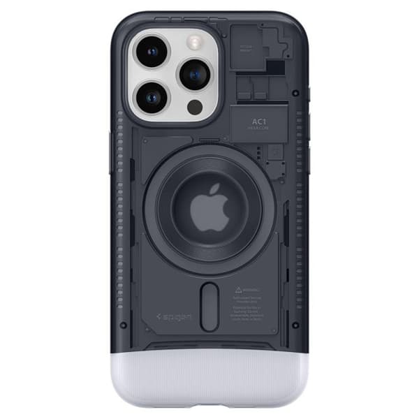 Skyddsfodral för iPhone 15 Pro - Spigen Classic C1 MagSafe - Grafit