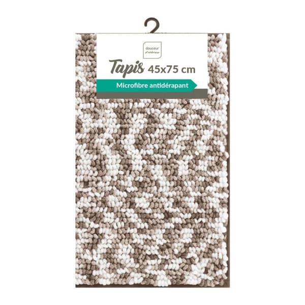 Badrugs 45x75 cm mikrofiber trikolor - Brun