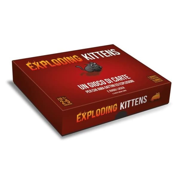 Exploding Kittens Italiensk Utgåva - Asmodee (Mod. 8540) | Kortspel 2-5 spelare, 15 min, från 7 år