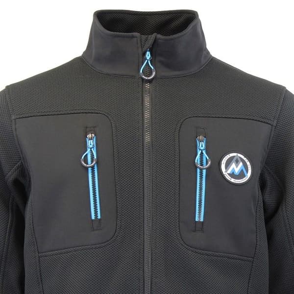 Polaire med softshell-paneler Peak Mountain Candy - svart/blå