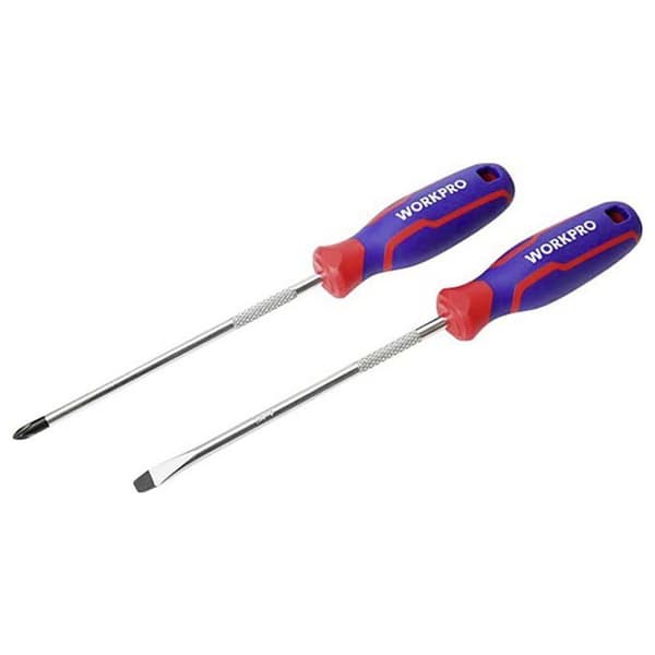 WorkPro 8 delars universellt skruvmejselset PH0, PH1, PH2