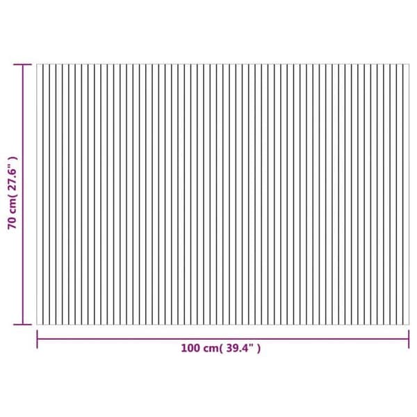 vidaXL Mörkbrun rektangulär matta 70x100 cm bambu, vardagsrumsmatta, rektangulär matta, modern matta, matta av 376743