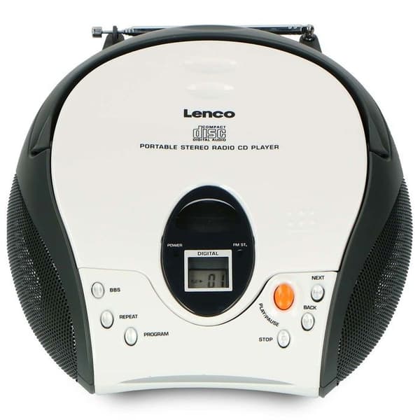 Lenco SCD-24 vit - Bärbar radio med CD-spelare - Vit