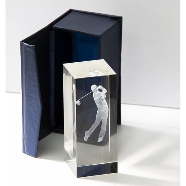Kristallgolfbollstrofé Longridge Inverness 3D