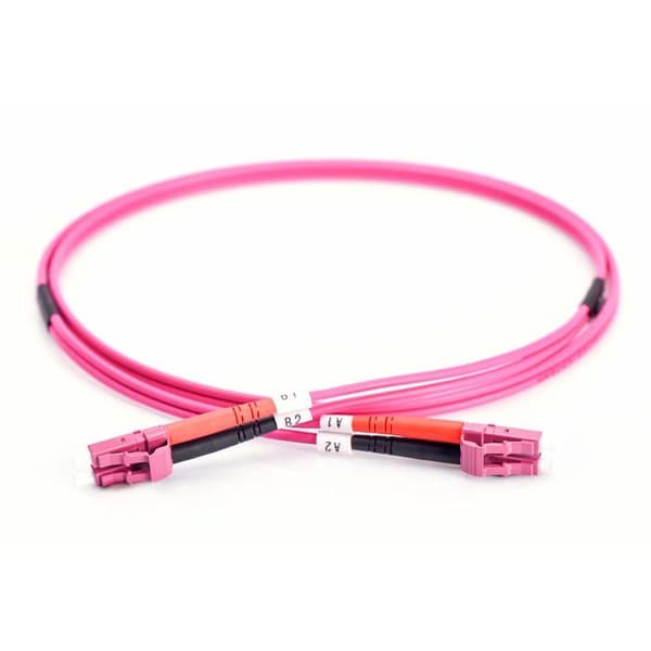 Fiberoptisk kabel Duplex 50/125 OM4 LC LC Violet 10 m.