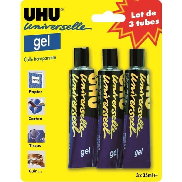 UHU LOT med 3 rör UNIVERSAL GEL 35ml