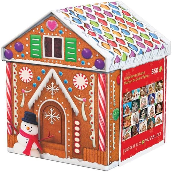 Pussel 550 bitar: Metallask: Pepparkakshus