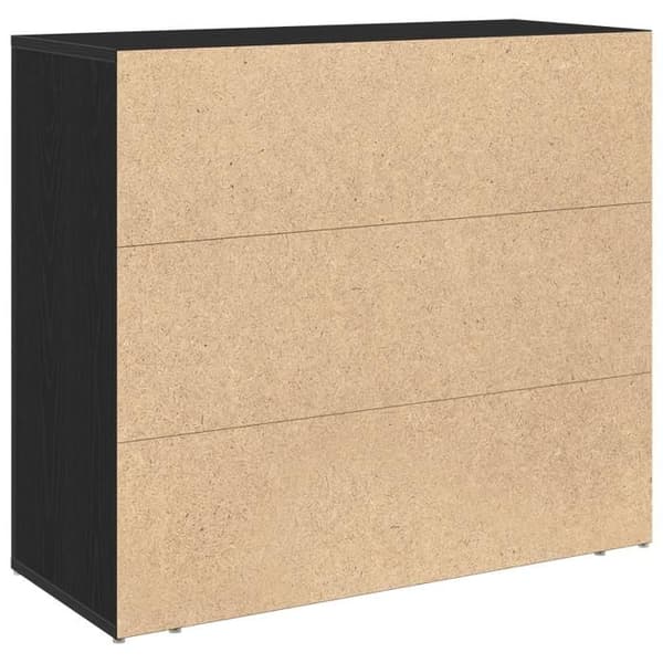 Buffé Ek Svart 80x33x70 cm Tillverkat Trä