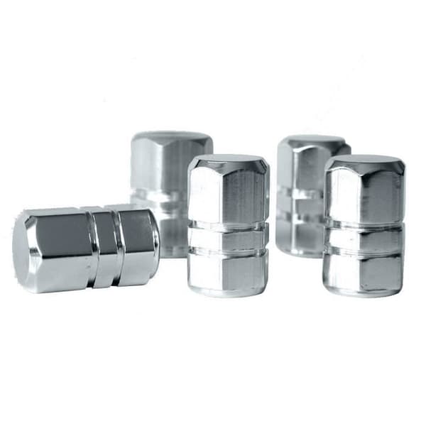 Set med 5 ventilkåpor - Aluminium - Krom