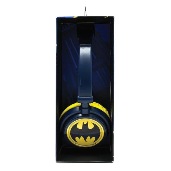 Fällbara Batman stereohörlurar med volymbegränsning