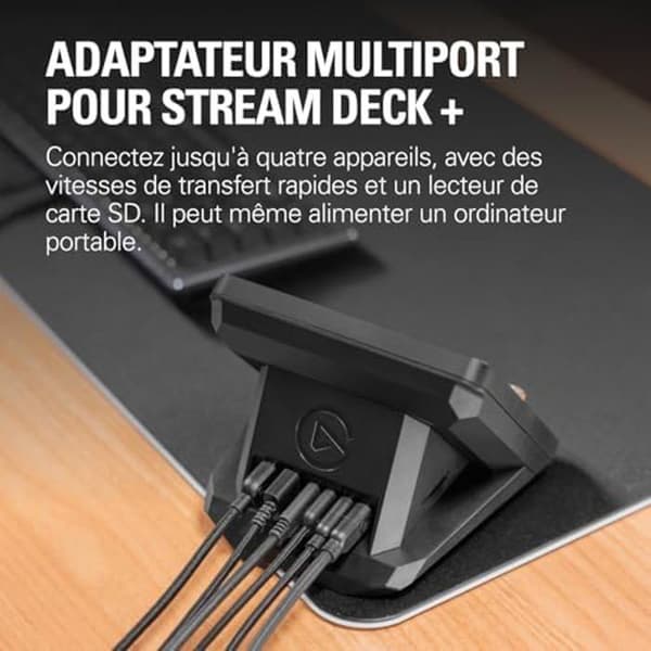 USB-hubb - ELGATO - Stream Deck + - 4 portar - Strömförsörjning - SD/microSD-läsare