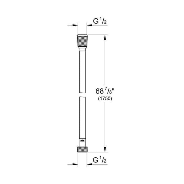 GROHE Silverflex Duschslang 1,75 m/import Tyskland - 28388DC0