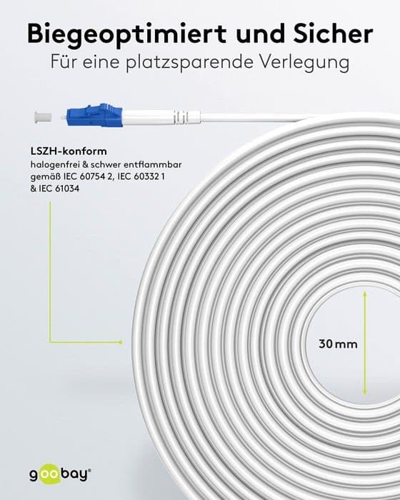 Fiberkabel - GOOBAY - 59608 - Enkelt läge - 100 Gbit/s - Simplex