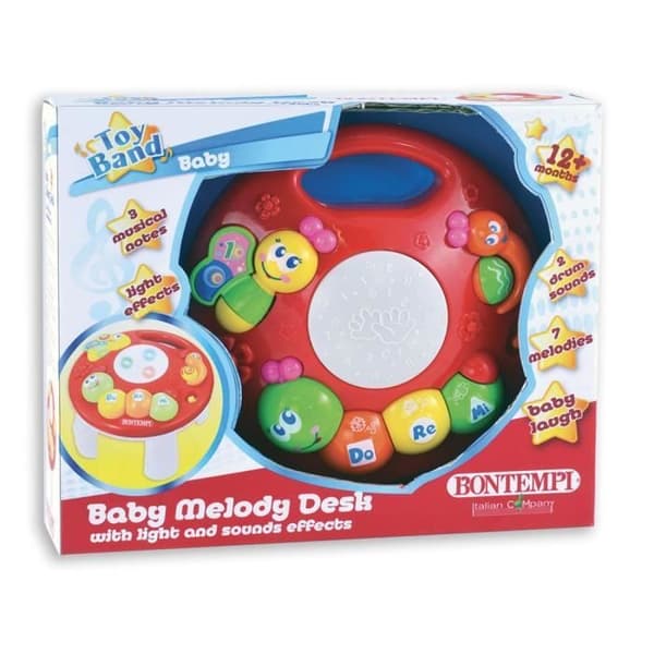 Bontempi skrivbord melodi baby 23 cm röd