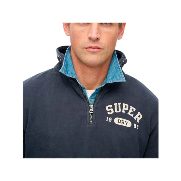 Sweat Superdry Herr Atletiska Essentials Blå Bomull
