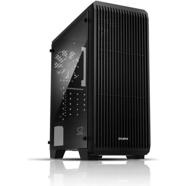 ZALMAN S2 PC CASE - Medium Tower - Svart - Transparent akryl sidodörr - ATX-format (S2BK)